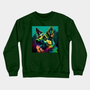 Pop Art German Shepherd Crewneck Sweatshirt